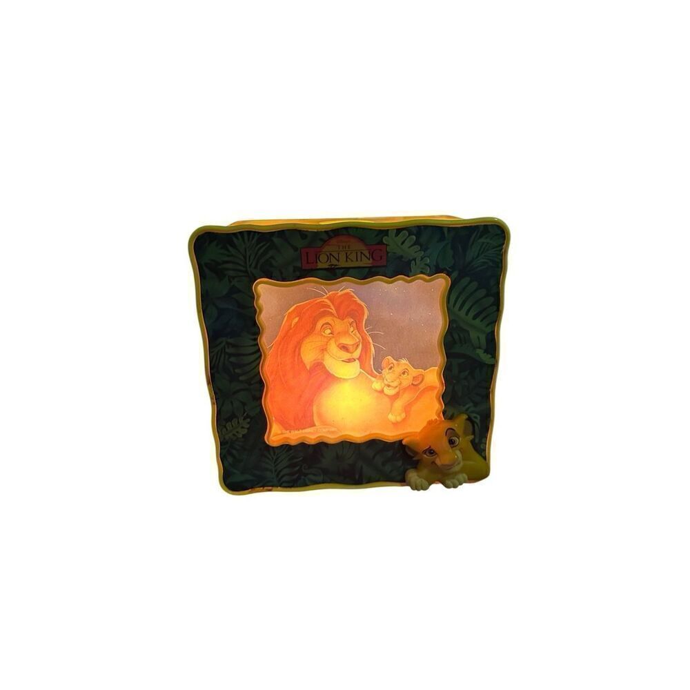 Vintage 90s Disney The Lion King Nightlight Decor Box Retro Simba Light Works